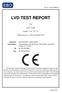 LVD TEST REPORT. For LED TUBE. Model: T10, T8, T5. Reference No.: CE10-LIE040101S