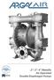 Metallic Air Operated Double Diaphragm Pumps. EU product Made in Italy