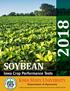SOYBEAN Iowa Crop Performance Tests Department of Agronomy