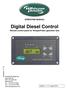 OPERATING MANUAL Digital Diesel Control Remote control panel for WhisperPower generator sets