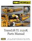 TransLift TL 2550K Parts Manual