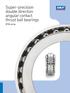 Super-precision double direction angular contact thrust ball bearings. BTW series