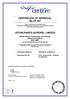 CERTIFICATE OF APPROVAL No CF 557 JOTUN PAINTS (EUROPE) LIMITED