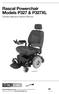 Rascal Powerchair Models P327 & P327XL Owners Manual & Service Record