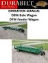 OPERATION MANUAL DBW Bale Wagon DFW Feeder Wagon