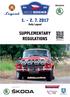 SUPPLEMENTARY REGULATIONS RALLY BOHEMIA Legend 1 st 2 nd July 2017