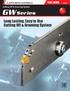 TOOL NEWS B225A. Cutting Off & Grooving System. GWSeries. New Product. Long Lasting, Easy to Use. Cutting Off & Grooving System