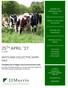 25 TH APRIL 17 WHITLAND COLLECTIVE DAIRY SALE PEDIGREE AND COMMERCIAL DAIRY CATTLE FRESHLY CALVED COWS AND HEIFERS DAIRY DRY AND YOUNGSTOCK