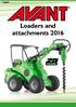 English Loaders and attachments 2016