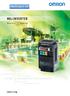 MX2 INVERTER. Born to drive machines. Omron Quality with a capital Q High programming functionality Built-in safety