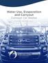 Water Use, Evaporation and Carryout Conveyor Car Washes