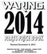 Waring Products Service Center Terms and Conditions of Sale January 1, 2014
