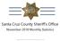 Santa Cruz County Sheriff s Office. November 2018 Monthly Statistics