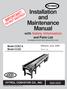 Installation and Maintenance Manual with Safety Information and Parts List