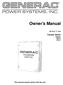 POWER SYSTEMS, INC. Owner s Manual. 100 Amp V Type. Transfer Switch Models: This manual should remain with the unit.