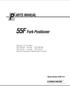 55F Fork Positioner ARTS MANUAL. cascade Cascade is a Registered Trademark of Cascade Corporation. Manual Number R-0