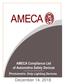 AMECA List of. Automotive Safety Devices. Photometric Only Lighting Devices. For Three-Year Period December 14, 2018 Update