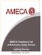 AMECA List of. Automotive Safety Devices. Lighting Devices. For Three-Year Period December 14, 2018 Update