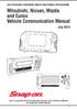 Mitsubishi, Nissan, Mazda and Eunos Vehicle Communication Manual