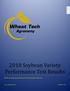 2018 Soybean Variety Performance Test Results