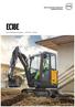EC18E. Volvo Compact Excavators t 16.3 hp