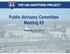 Public Advisory Committee Meeting #3. February 11, 2014