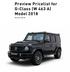 Preview Pricelist for G-Class (W 463 A) Model Version 08/18
