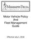 Motor Vehicle Policy And Fleet Management Guide