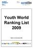 WMF is a member of: Youth World Ranking List 2009