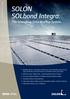 SOLON SOLbond Integra. The Innovative Solar Rooftop System.