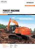 FOREST MACHINE 210F/210MF. ZAXIS-5 series Forest Machine ZX210F-5G. Model Code Engine Rated Power Backhoe Bucket (ISO Heaped) Operating Weight
