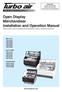 Open Display Merchandiser Installation and Operation Manual Please read this manual completely before attempting to install or operate this equipment!