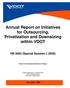 Annual Report on Initiatives for Outsourcing, Privatization and Downsizing within VDOT