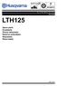 LTH125 7 I Spare parts Ersatzteile Pièces détachées Reserve onderdelen Repuestos Reservdelar SERVICE IPL, LTH 125, ,