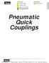 Pneumatic Quick Couplings