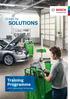 Driven by SOLUTIONS. Training Programme Automotive Technology