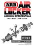 INSTALLATION GUIDE RD93 CHRYSLER 8 1 / 4, 29 SPLINE. Part No Revision Date 15/09/03 Copyright 2001 by ARB Corporation Limited