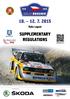 SUPPLEMENTARY REGULATIONS RALLY BOHEMIA Legend 10 th 12 th July 2015