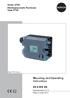 Series 3725 Electropneumatic Positioner Type Type 3725 Positioner. Mounting and Operating Instructions EB 8394 EN