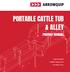 PORTABLE CATTLE TUB & ALLEY PRODUCT MANUAL arrowquip.com