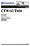 CTH140 Twin. Spare parts Ersatzteile Pièces détachées Reserve onderdelen Repuestos Reservdelar SERVICE I