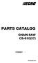 PARTS CATALOG CHAIN SAW CS-610(37)