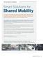 Smart Solutions for. Shared Mobility