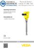 Operating Instructions VEGASWING 63. Vibrating level switch with tube extension for liquids. - contactless electronic switch. Document ID: 29228
