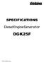 SPECIFICATIONS DGK25F. File _DGK25F_SA461
