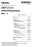 AXH Series OPERATING MANUAL. Brushless DC motor and Driver. Table of Contents HM Introduction... Page 2. Safety precautions...