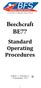 Beechcraft BE77. Standard Operating Procedures