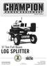 LOG SPLITTER. 37 Ton Full Beam OWNER S MANUAL MODEL NUMBER