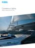 Competence in lighting. Lights for sailing and motor boats