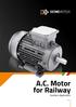 A.C. Motor for Railway. Auxiliary Application